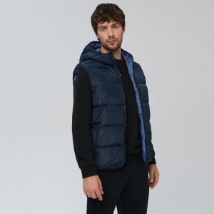 Sinsay - Kamizelka z kapturem - Granatowy - męski - 1799O-59X