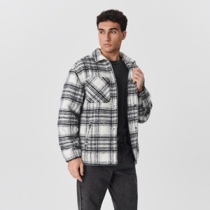 Sinsay - Kurtka koszulowa - Kremowy - męski - 1808O-01X