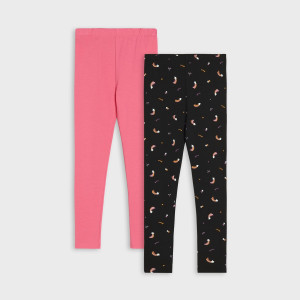Sinsay - Legginsy 2 pack - Różowy - dziewczynka - 1821F-30X