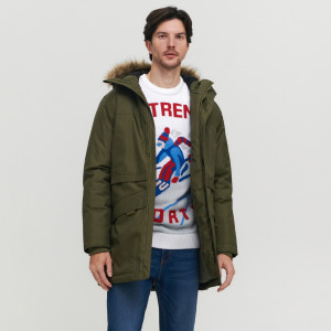 Sinsay - Kurtka parka - Khaki - męski - 1821O-87X