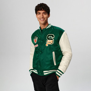 Sinsay - Kurtka college - Turkusowy - męski - 1839O-67X