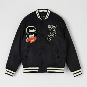 Sinsay - Kurtka college - Czarny - męski - 1839O-99X