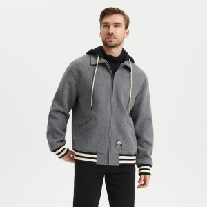 Sinsay - Kurtka z kapturem - Szary - męski - 1842O-9MM