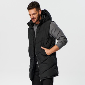 Sinsay - Kamizelka z kapturem - Czarny - męski - 1846O-99X