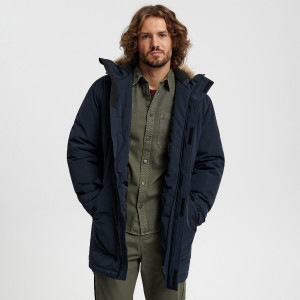 Sinsay - Kurtka parka - Granatowy - męski - 1852O-59X