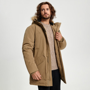 Sinsay - Kurtka parka - Beżowy - męski - 1852O-80X