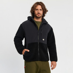 Sinsay - Kurtka sherpa - Czarny - męski - 1859O-99X