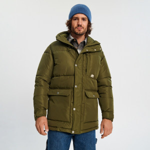 Sinsay - Kurtka puffer z kapturem - Khaki - męski - 1865O-87X