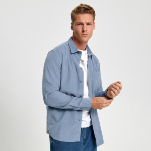 Sinsay - Camicia regular fit - Blu - Da uomo - 1911O-05X