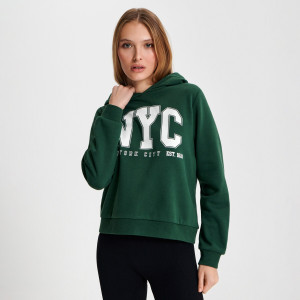 Sinsay - Hoodie - Khakigrün - damen - 195AM-79X
