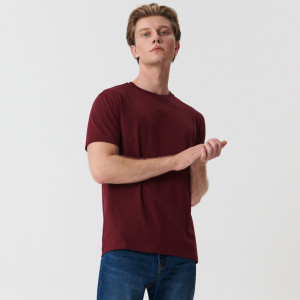 Sinsay - T-shirt - Bordeaux - Da uomo - 1985O-83X