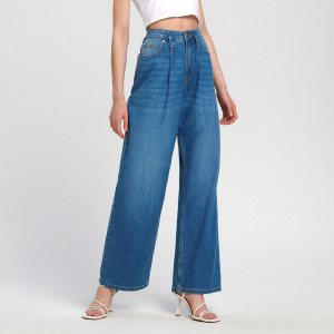 Sinsay - Wide leg farmer - Kék - Női - 2062F-55J