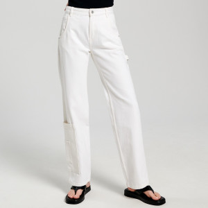 Sinsay - Straight low waist farmer - Krém - Női - 2076F-01J