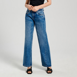 Sinsay - Wide leg low waist farmer - Kék - Női - 2080F-55J