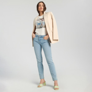 Sinsay - Jeansy slim low waist - Niebieski - damski - 2082F-05J