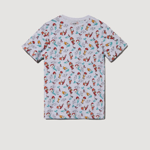 Sinsay - Koszulka z nadrukiem - Jasny szary - męski - 2124O-09M