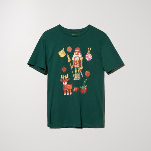 Sinsay - Koszulka z nadrukiem - Zielony - męski - 2127O-77X