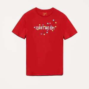 Sinsay - Koszulka z nadrukiem - Pomarańczowy - męski - 2130O-32X