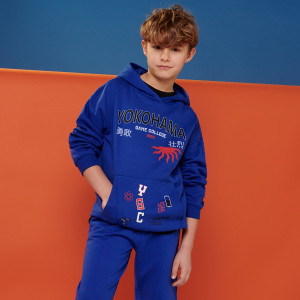 Sinsay - Bluza z kapturem - Niebieski - chłopiec - 2145Q-55X