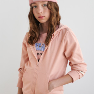 Sinsay - Bluza rozpinana - Różowy - dziewczynka - 2169Q-03X