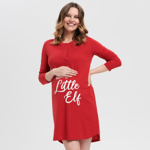 Sinsay - Koszula nocna MAMA - Czerwony - damski - 2195B-33X