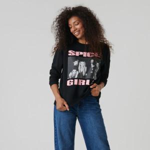 Sinsay - Sweatshirt Spice Girls - Schwarz - damen - 2271B-99X