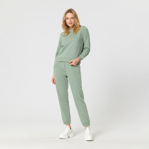 Sinsay - Felpa con cappuccio - Verde - Da donna - 2301B-07X