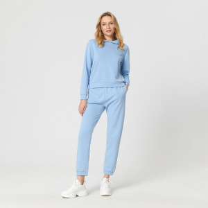 Sinsay - Bluza z kapturem - Niebieski - damski - 2301B-95X