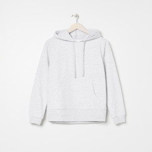 Sinsay - Bluza basic z kapturem - Jasny szary - damski - 2329F-09M