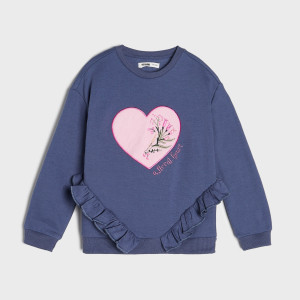 Sinsay - Bluza z haftem - Granatowy - dziewczynka - 2395Q-59X
