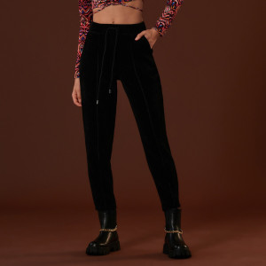 Sinsay - Pantaloni con allacciatura - Nero - Da donna - 2479Q-99X