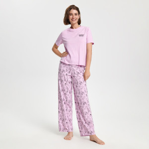 Sinsay - Piżama Looney Tunes - Fioletowy - damski - 2480B-04X