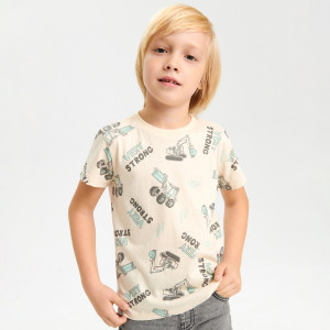 Sinsay - T-Shirts, 2er-Pack - Elfenbein - Jungs - 2536X-01X