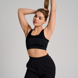 Sinsay - Crop Top - Schwarz - damen - 255AC-99X