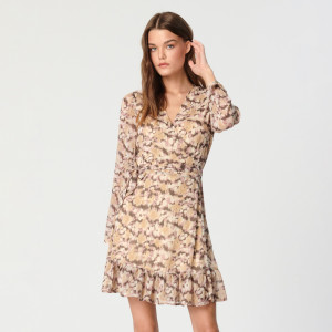 Sinsay - Sukienka mini z wiązaniem - Wielobarwny - damski - 2574X-MLC
