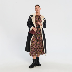 Sinsay - Sukienka midi z paskiem - Wielobarwny - damski - 2575X-MLC