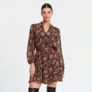 Sinsay - Sukienka mini w kwiaty - Wielobarwny - damski - 2599X-MLC