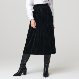 Sinsay - Spódnica midi plisowana - Czarny - damski - 2637S-99X