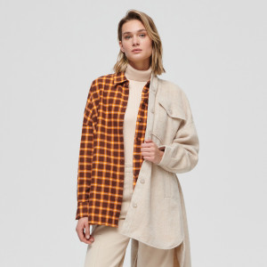 Sinsay - Koszula oversize w kratę - Wielobarwny - damski - 2641B-MLC