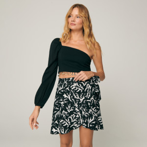 Sinsay - Spódnica mini z wiązaniem - Wielobarwny - damski - 2650S-MLC