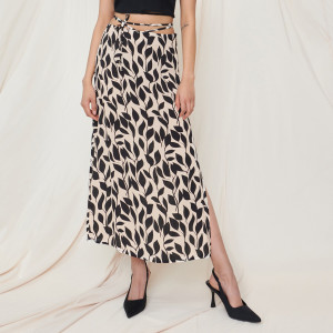 Sinsay - Spódnica midi ze wzorem - Wielobarwny - damski - 2692F-MLC
