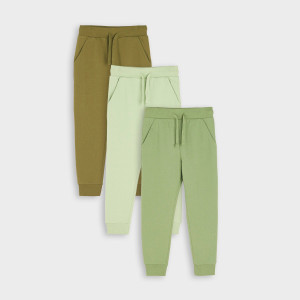Sinsay - Spodnie dresowe jogger 3 pack - Zielony - chłopiec - 2713X-76X
