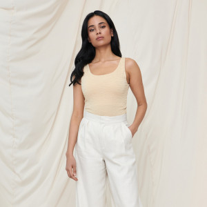 Sinsay - Body - Beżowy - damski - 2731F-08X