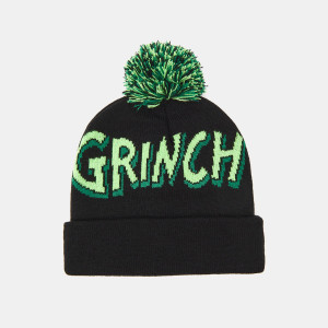 Sinsay - Czapka z pomponem Grinch - Czarny - męski - 2795O-99X