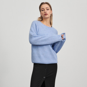 Sinsay - Pullover aus weichem Jersey - Blau - damen - 285AB-05M