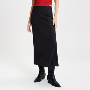Sinsay - Spódnica midi - Czarny - damski - 2933X-99X