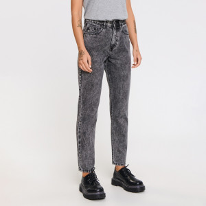 Sinsay - Jeansy mom high waist - Szary - damski - 2958B-90J