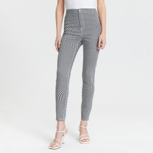 Sinsay - Jegginsy skinny high waist - Czarny - damski - 2959B-99P