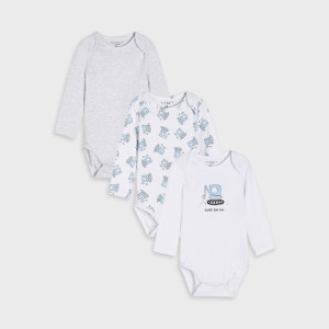 Sinsay - Body 3 pack - Biały - chłopiec - 2977J-00X