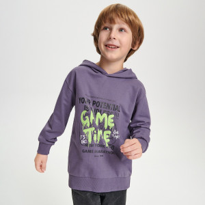 Sinsay - Bluza z kapturem - Fioletowy - chłopiec - 2990X-45X